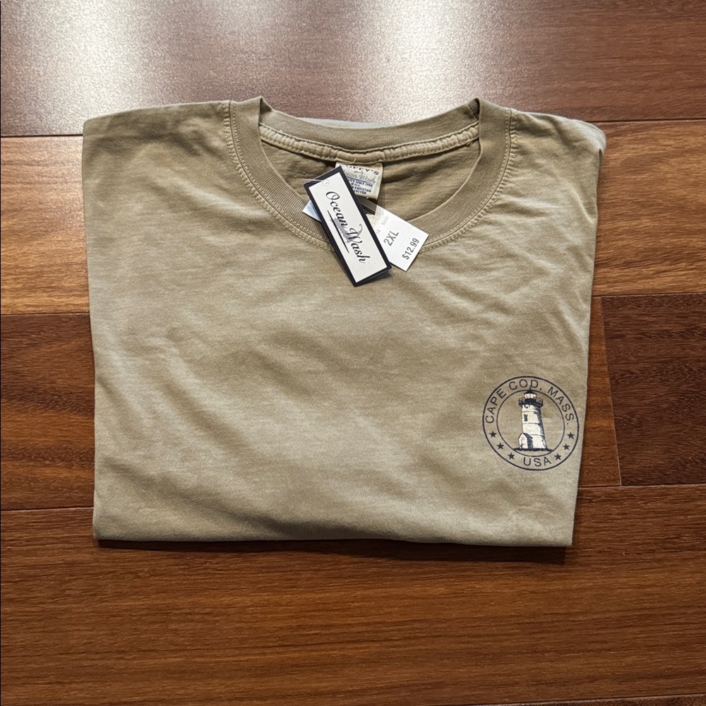NWT Men's 2XL Cape Cod Casual Beige T-Shirt